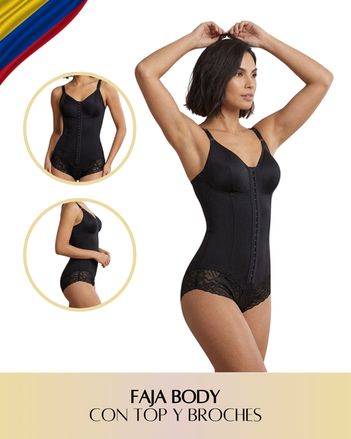 FAJA BODY CON TOP Y BROCHES